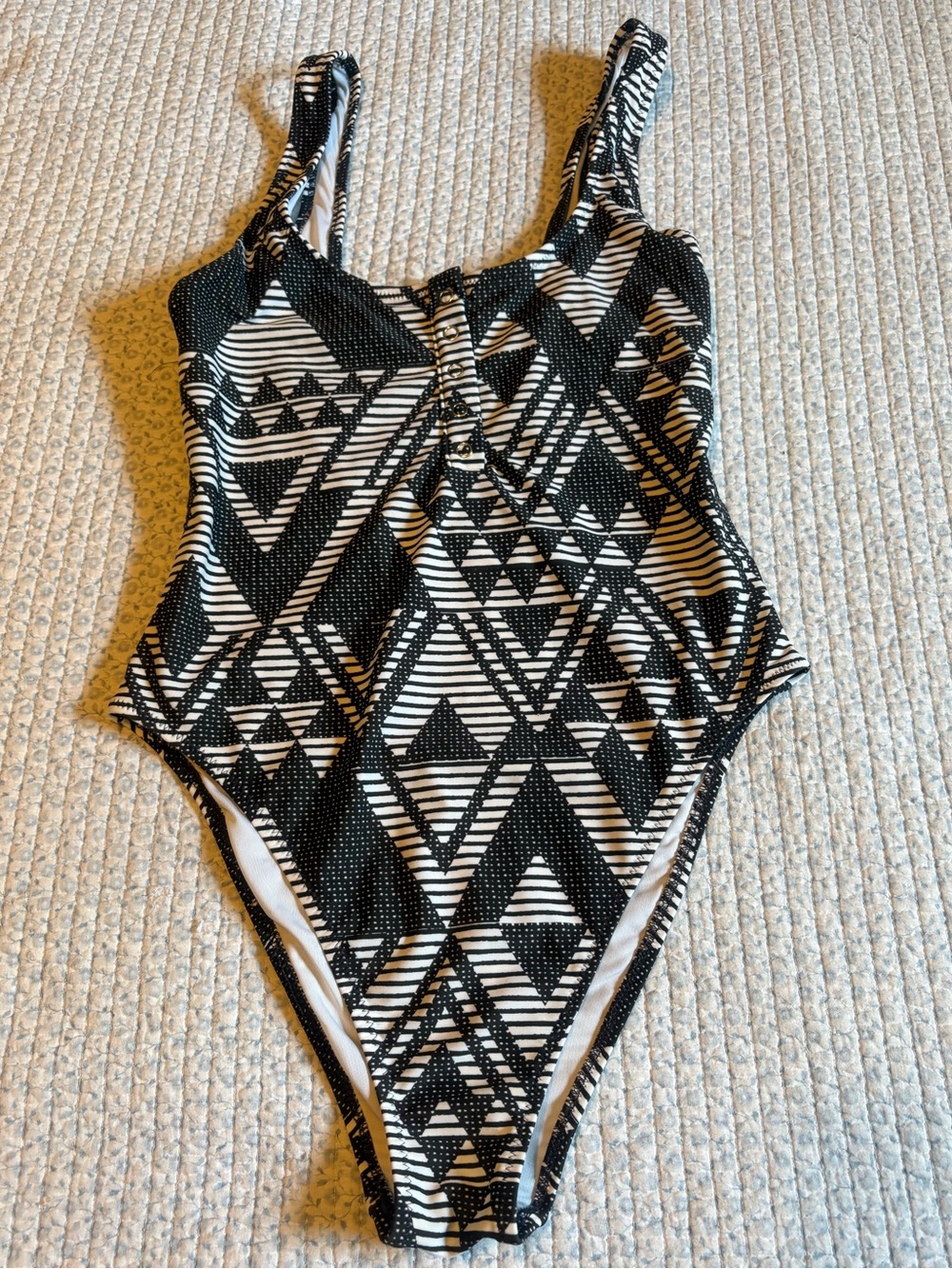Aerie Geometric Print One Piece Swimsuit